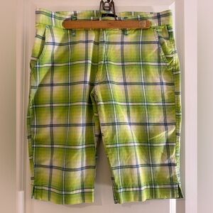 Riflessi Green Plaid Shorts